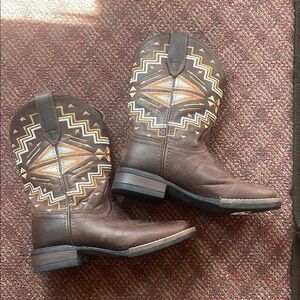 Roper Brown and Tan Kids Boots